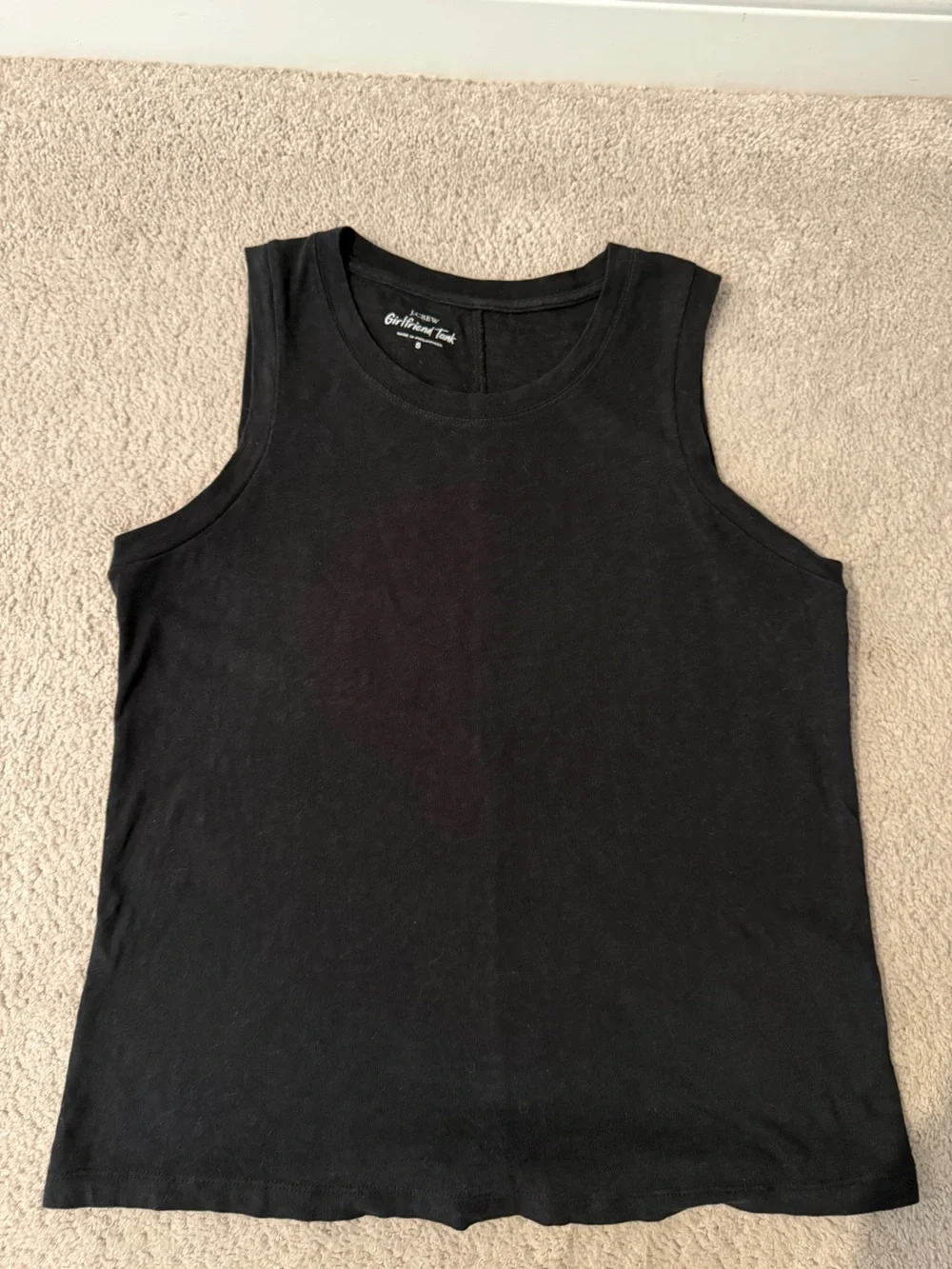 Jcrew Classic Black Girlfriend Tank Top